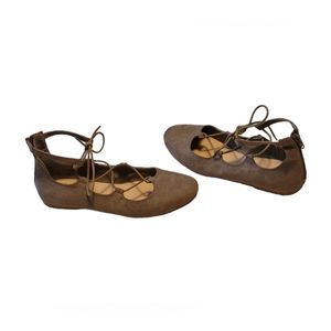Maurices Gladiator Tan Suede Flats